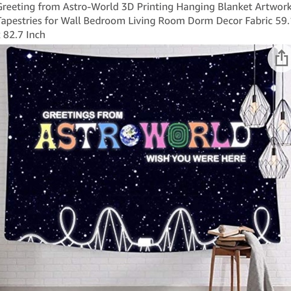 astro world travis scott tapestry - Picture 3 of 4